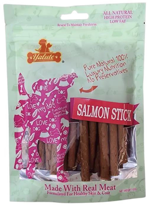 ילוט חטיף לכלב מקלות סלמון 100 גרם